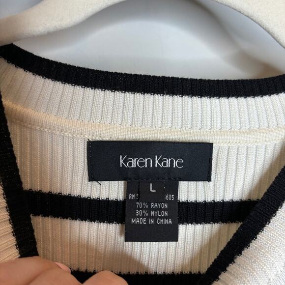 NWT Karen Kane Mariner Stripe Shirttail Sweater - Picture 4 of 7